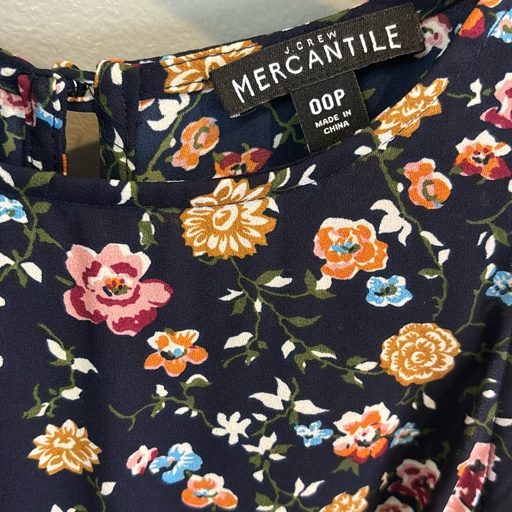 J. Crew Mercantile Floral, feminine, polished Fit-N-Flare Dress Size 00Petite